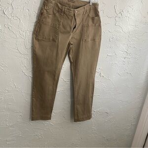 Bit & Bridle Mid-Rise Equestrian Stretch Fit Western Beige Women Pants Sz 14